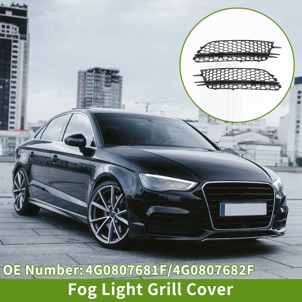 Front Fog Light Grill Pair Replacement for Audi A6 C7 (2012–2018)