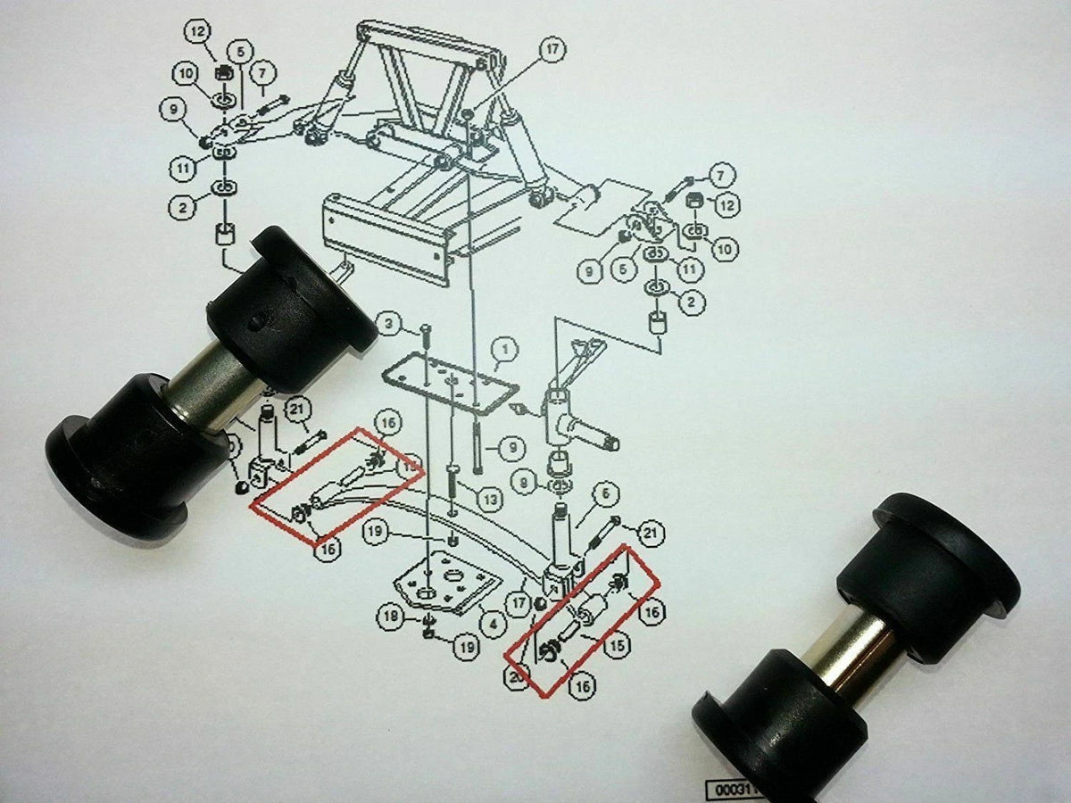Leaf Spring Bushing for EZGO TXT, Club Car DS (1012303, 1015583)