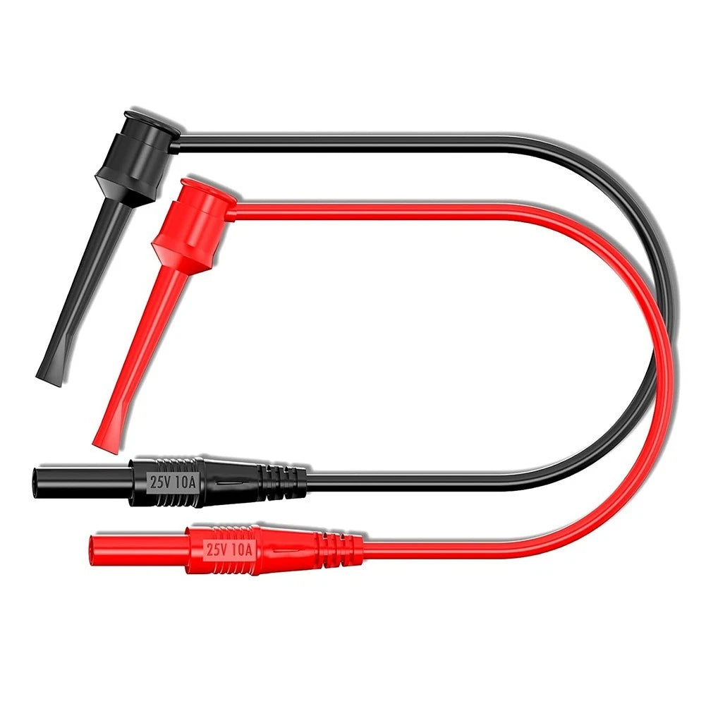 2X Multimeter Extension Leads with 4mm Female Banana Socket Clips