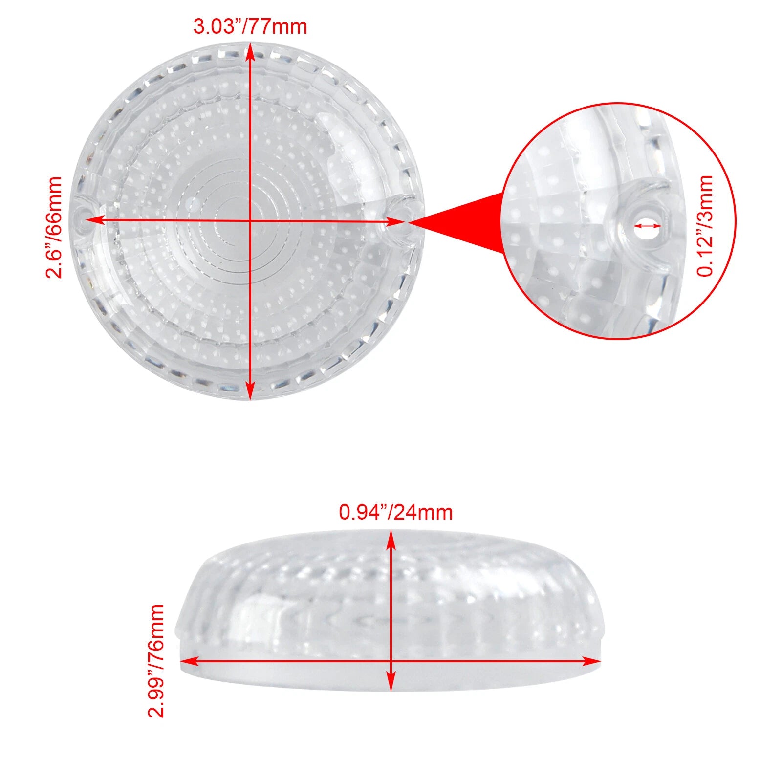 Turn Signal Lens Cover for Yamaha V-Star 1100, XVS650, Road Star