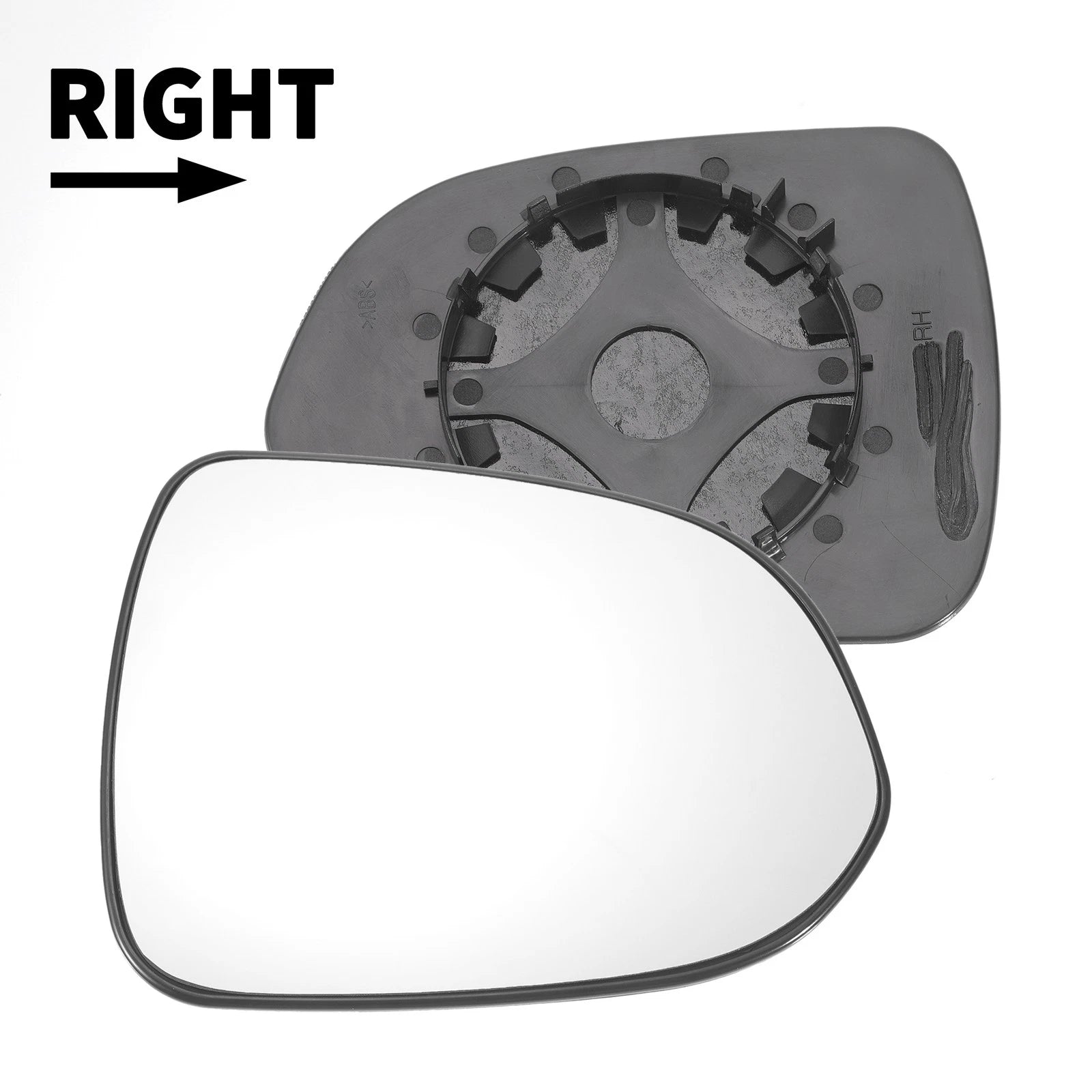 Right Side Mirror Glass Non Heated with Back for Honda Jazz (2002–2004)