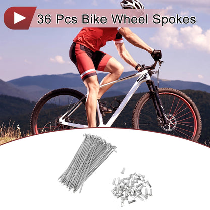 36 Set 110mm Bicycle Wheel Spokes 45 Steel Galvanized for Bike Wheel (45)