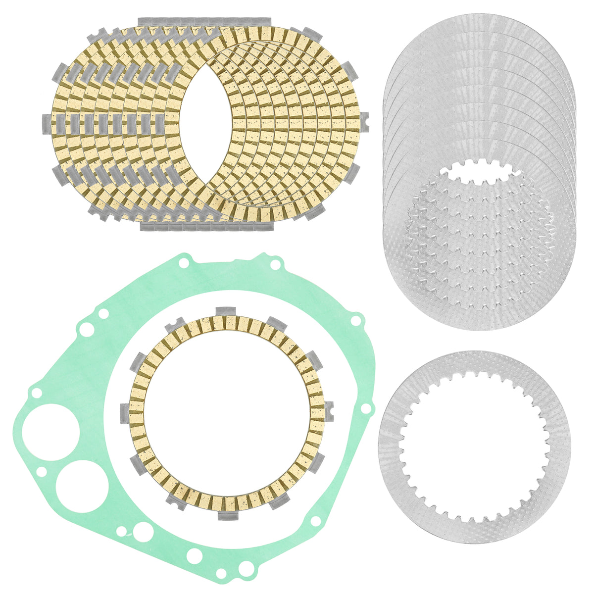 Clutch Friction Steel Plates Replacement for Suzuki GSX-R600 (2001–2005)