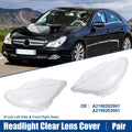 Headlight Clear Lens Cover Pair for Mercedes W219 CLS Class (2005–2011)