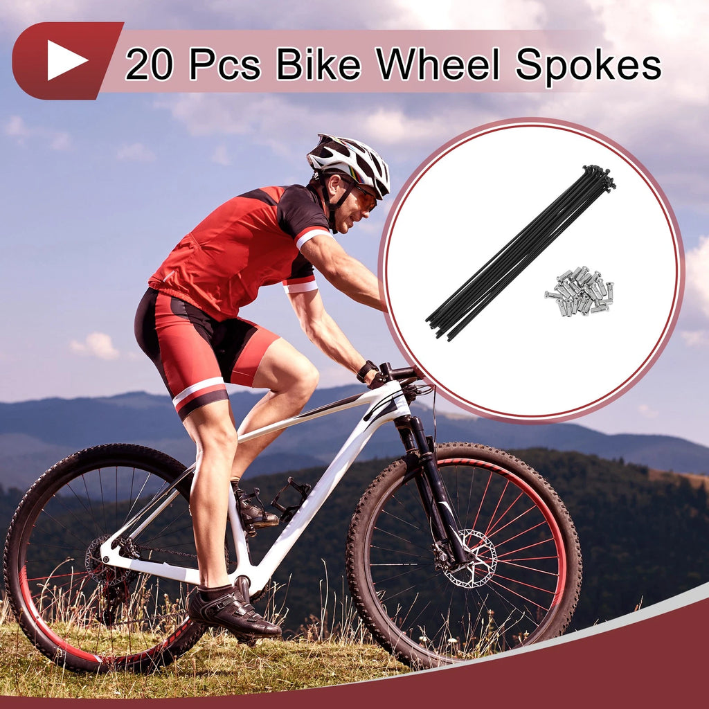 Bicycle Spokes 179mm Replacement Set for 13G Bike Wheel (304 Stainless)