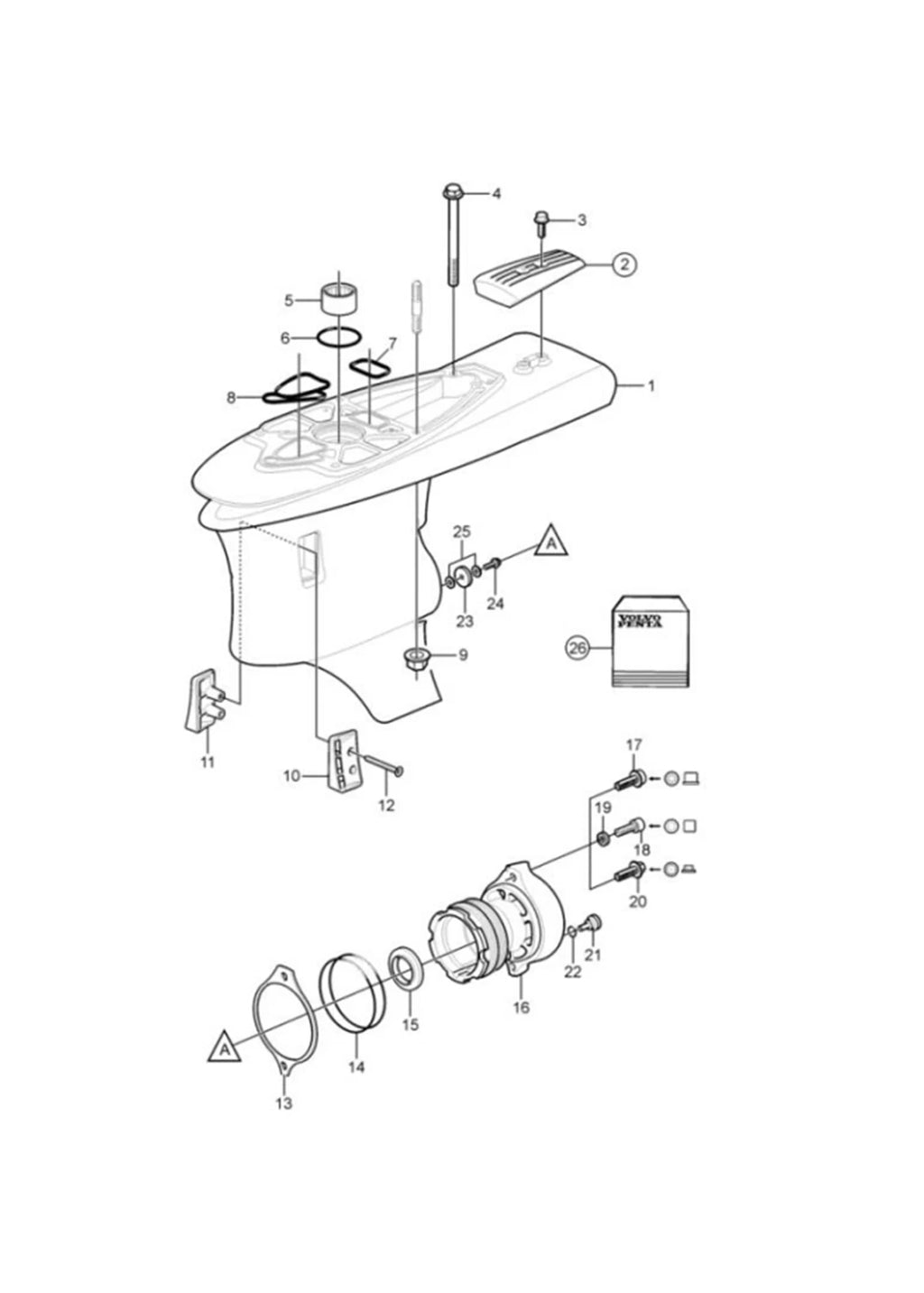 Seal Kit for Volvo Penta Sterndrives Lower Unit Gearcase (Replaces 3888821, 18-2583)