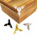 Set of 4 Antique Wooden Jewelry Box Corner Protectors
