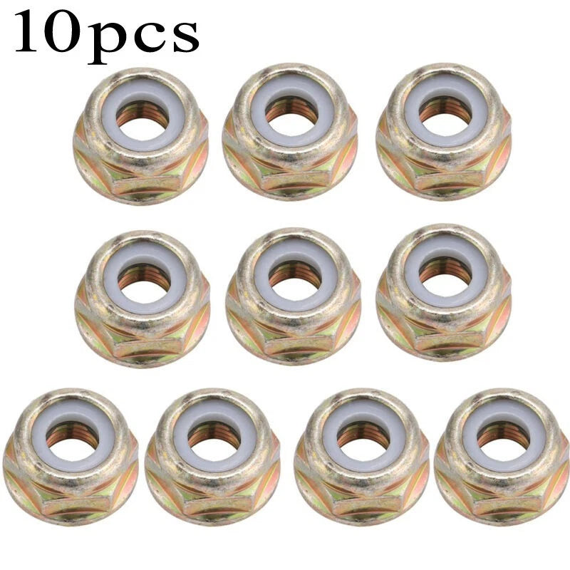 10pcs M10x1.25 Reverse Nut Lock Bolt for Easy Installation