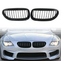Pair Gloss Black Front Kidney Grille for BMW E63 E64 650i M6 (2004–2010)