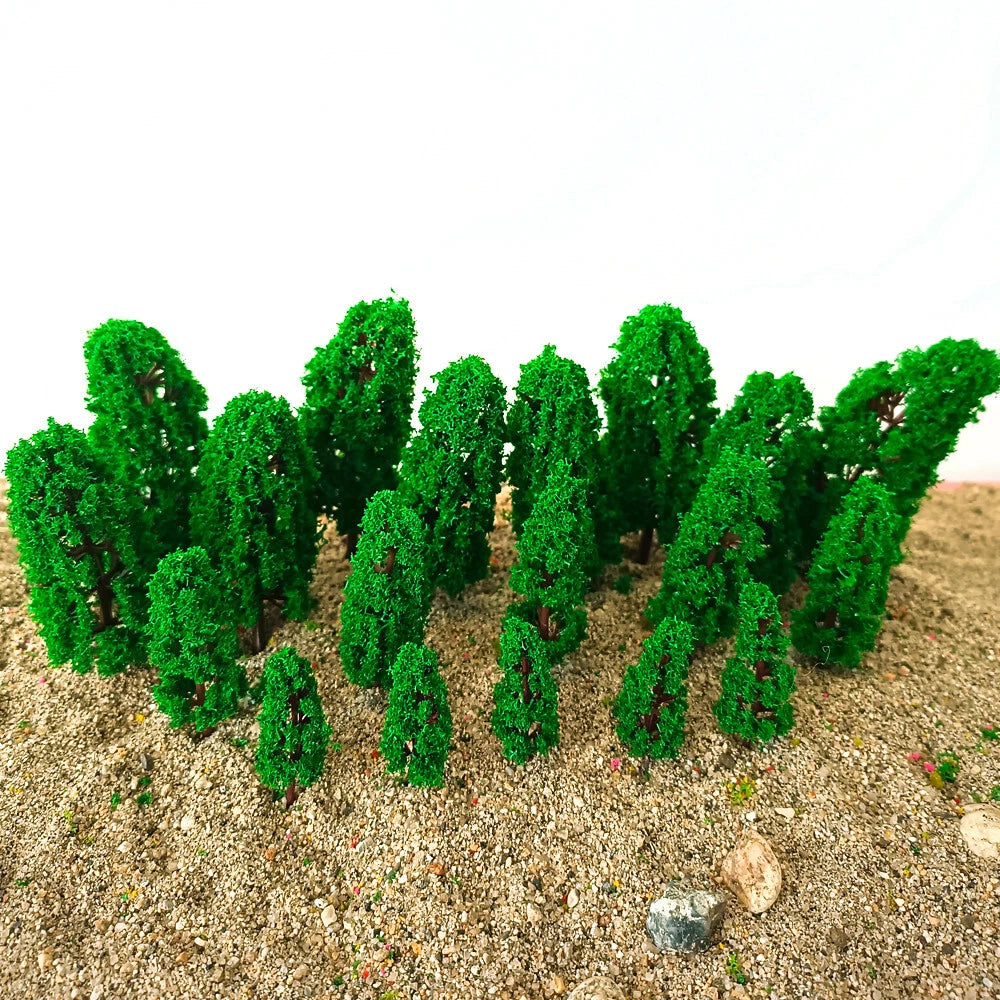 20x Micro Model Trees for HO N Scale Garden Wargame Diorama Train Layout