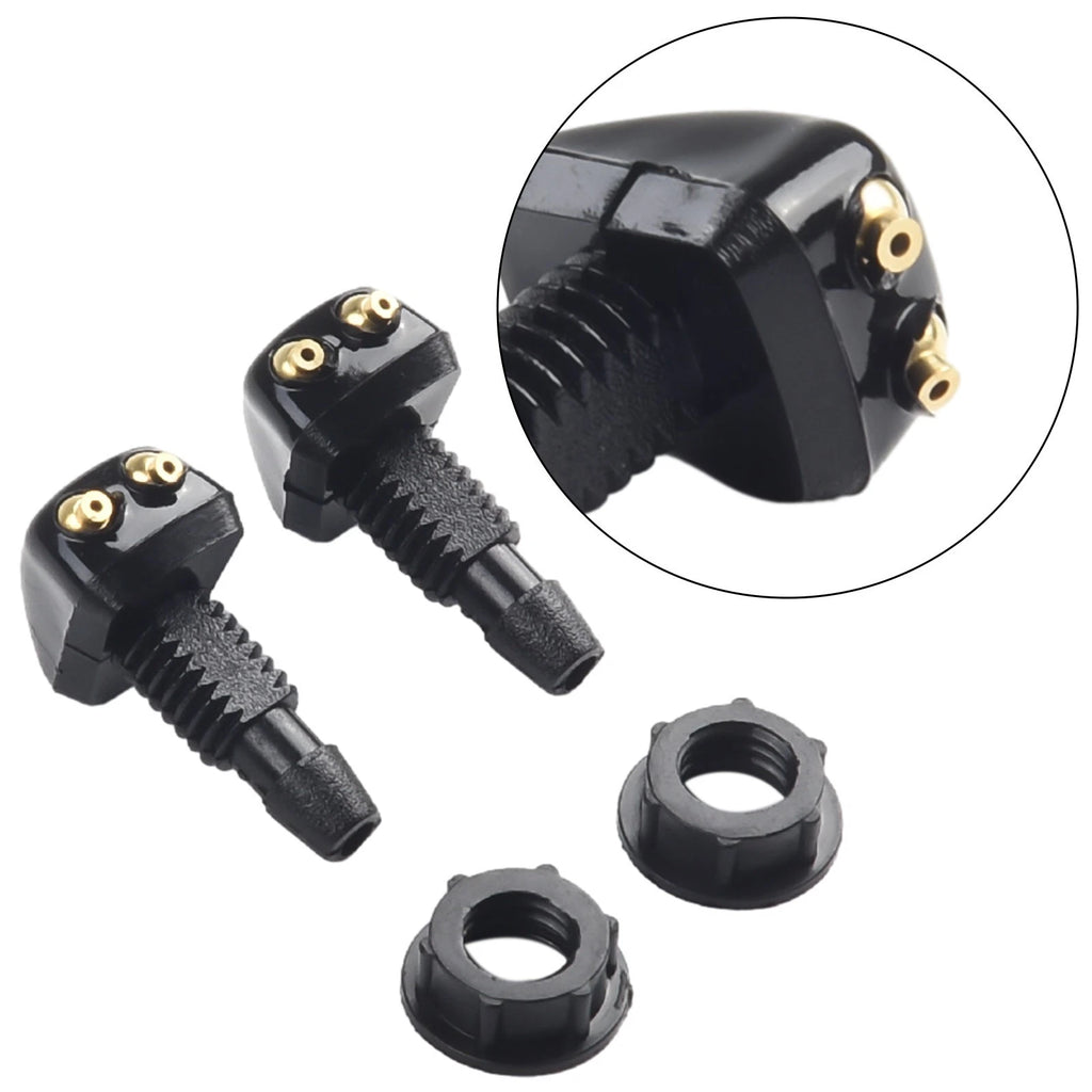 2pc Windshield Washer Nozzle Spray Jet Kit for Universal Vehicles