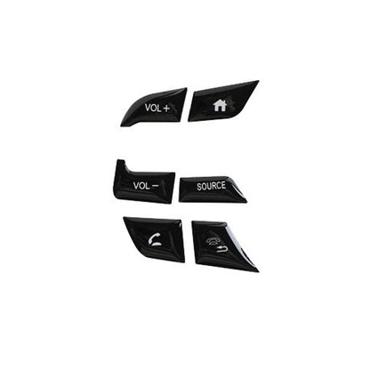 Glossy Black Steering Wheel Button Frame Trim Covers for Honda Accord (2018–2021)