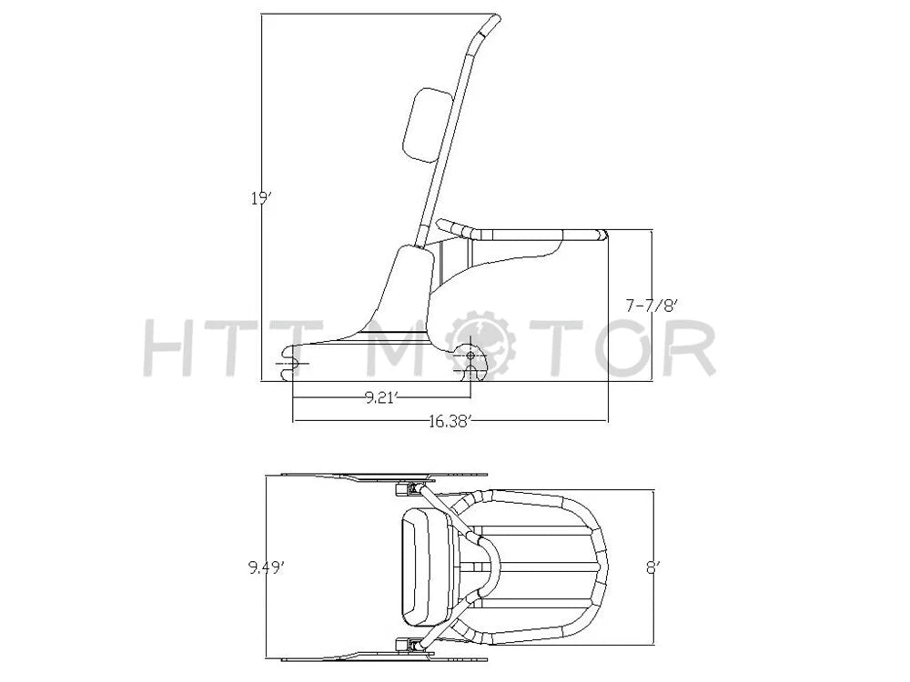 Chrome Passenger Sissybar Backrest for Harley Softail (2000–2005) FL Deluxe (2006–2017)