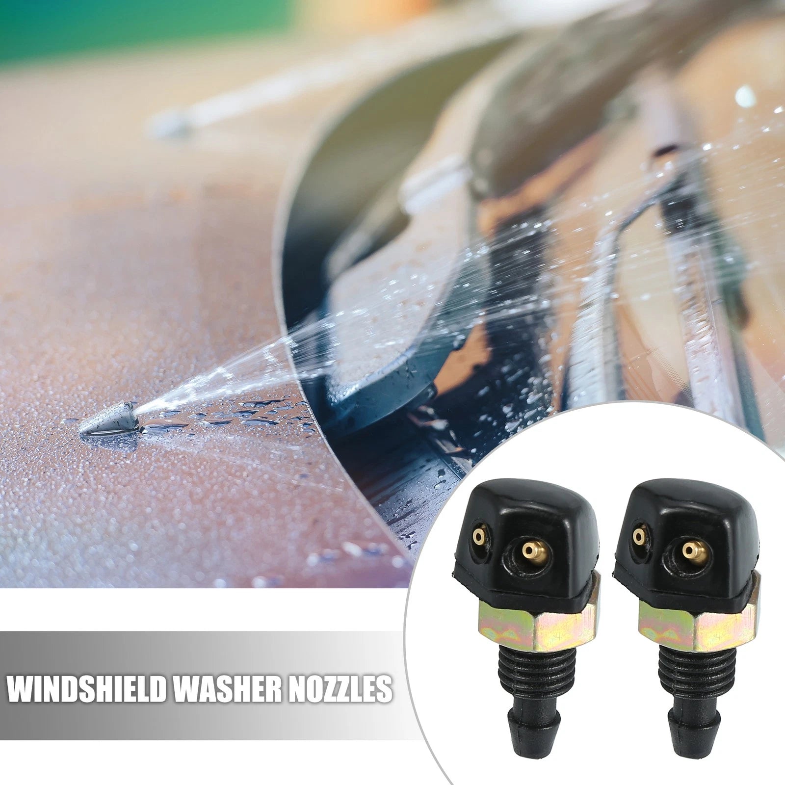 2Pcs Windshield Washer Nozzle Connectors Kit for Toyota 2.5m Hose (2005–2015)