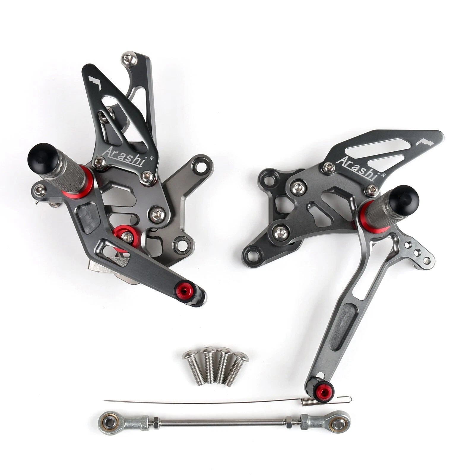 Racing Rearsets Footrest Set for Yamaha YZF R25 (2015–2019) Gray B2