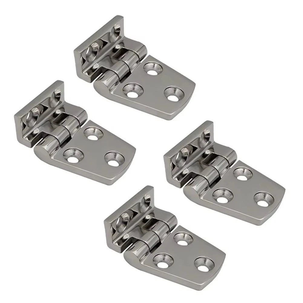 2X Stainless Steel Hinges for Recessed Hatch Marine Use