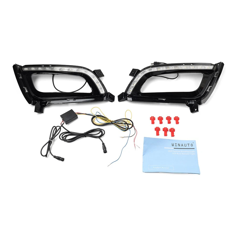 2X Daytime Running Light Fog Light with Turn Signal for Kia Optima K5 (2014–2015)