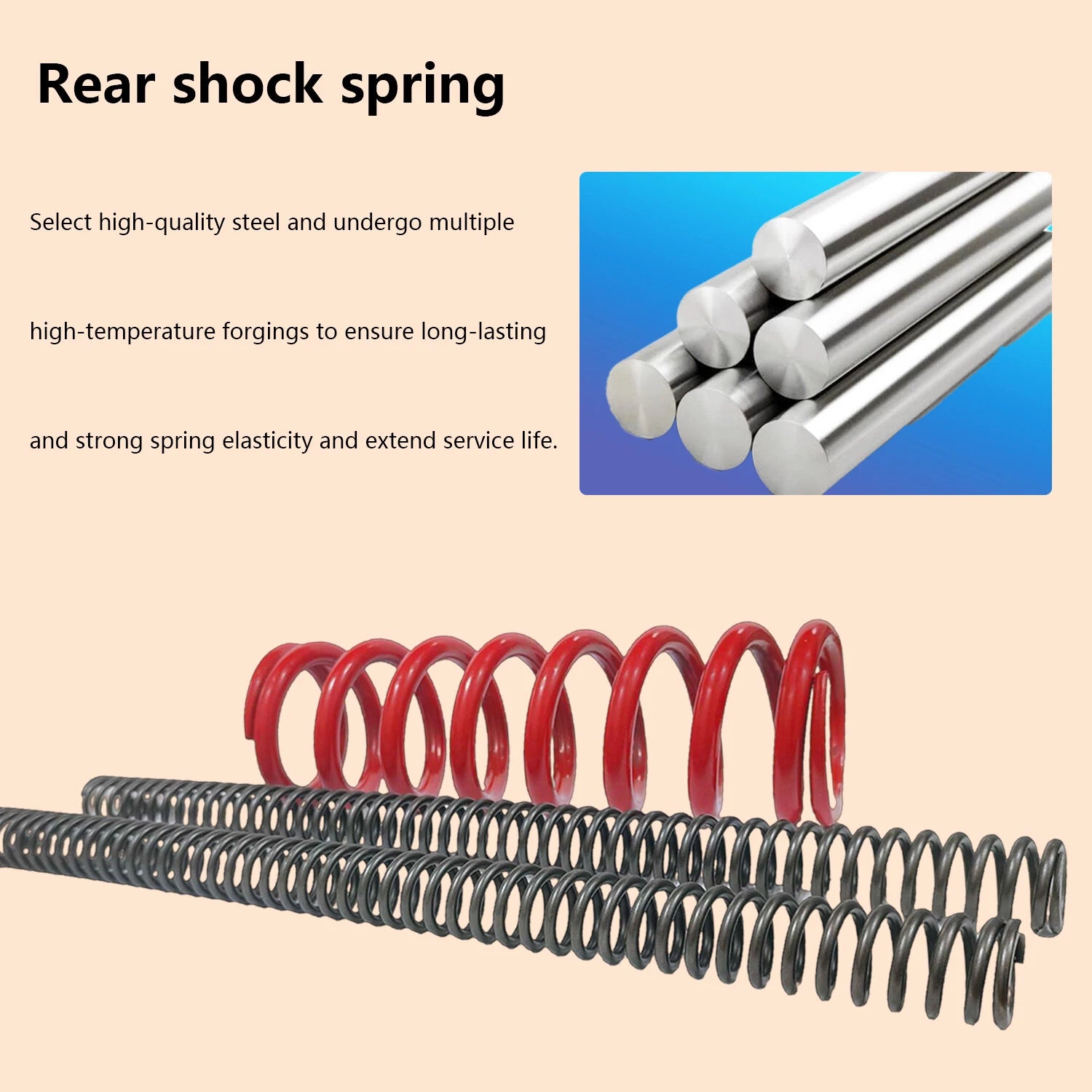 Heavy Duty Fork Springs & Rear Spring for Kawasaki KLX140 (2008–2020)