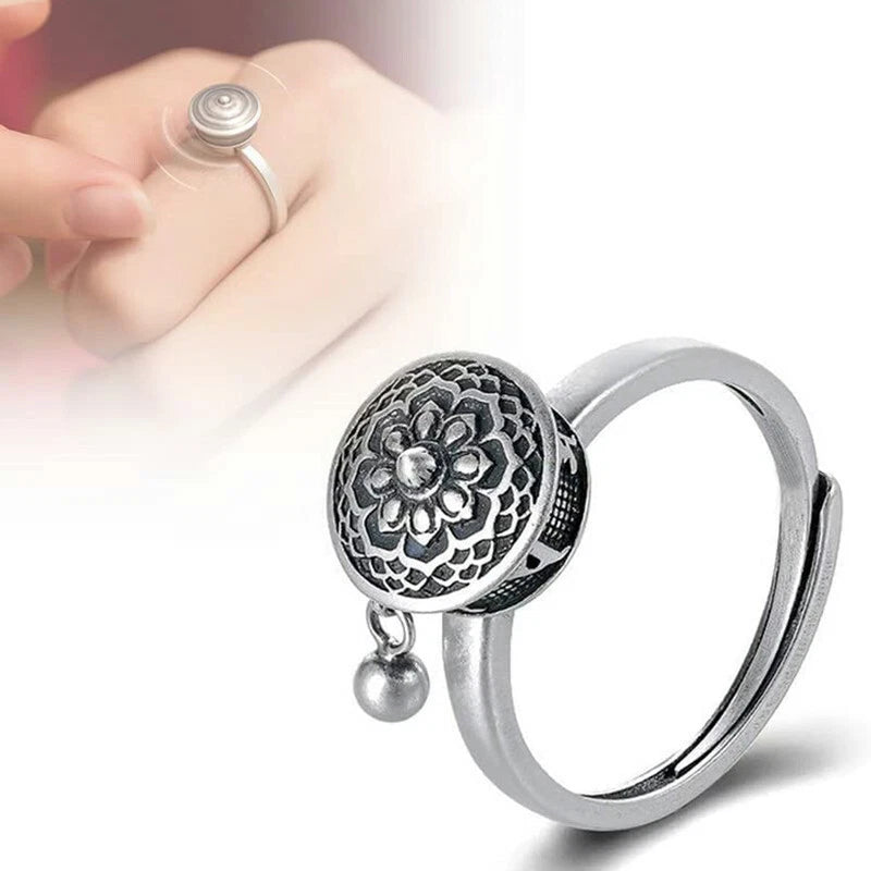 Adjustable Anxiety Relief Ring for Women (Fits Various Sizes)