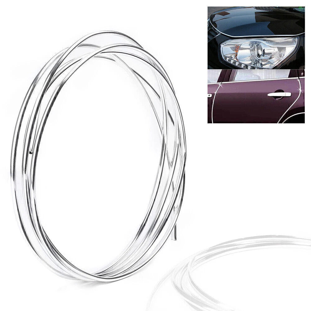 Chrome Door Edge Molding Trim Strip Protector for Car (Universal Fit)