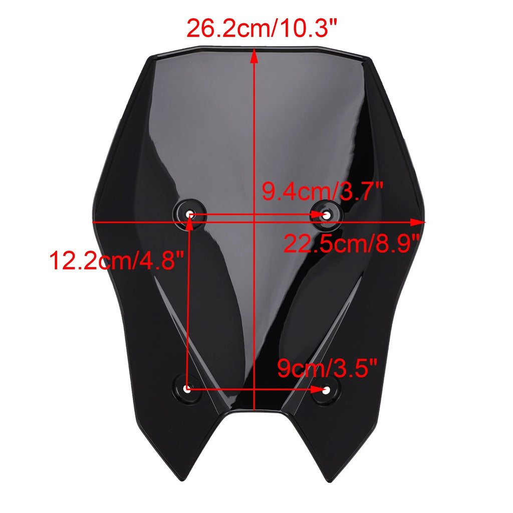 Windshield Windscreen for Kawasaki Z900 (2025–2026) Black