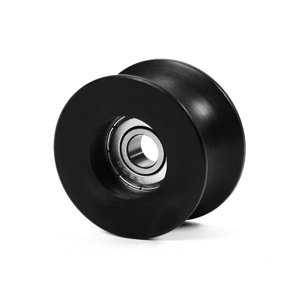 Set of 4 Nylon Coated U Pulleys with Track Ball Bearings for Various Projects