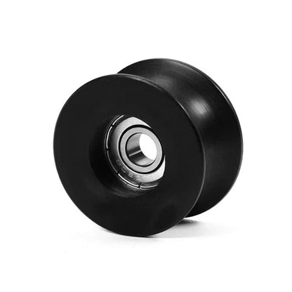 Set of 4 Nylon Coated U Pulleys with Track Ball Bearings for Various Projects