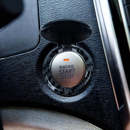 Carbon Fiber Engine Start Stop Button Cover for Universal Fit (2010–2023)