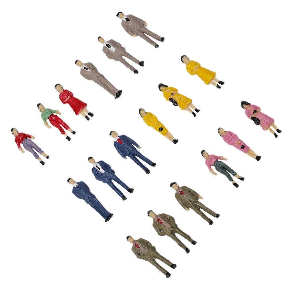 Set of 4 Painted Figures for Sand Table Decoration