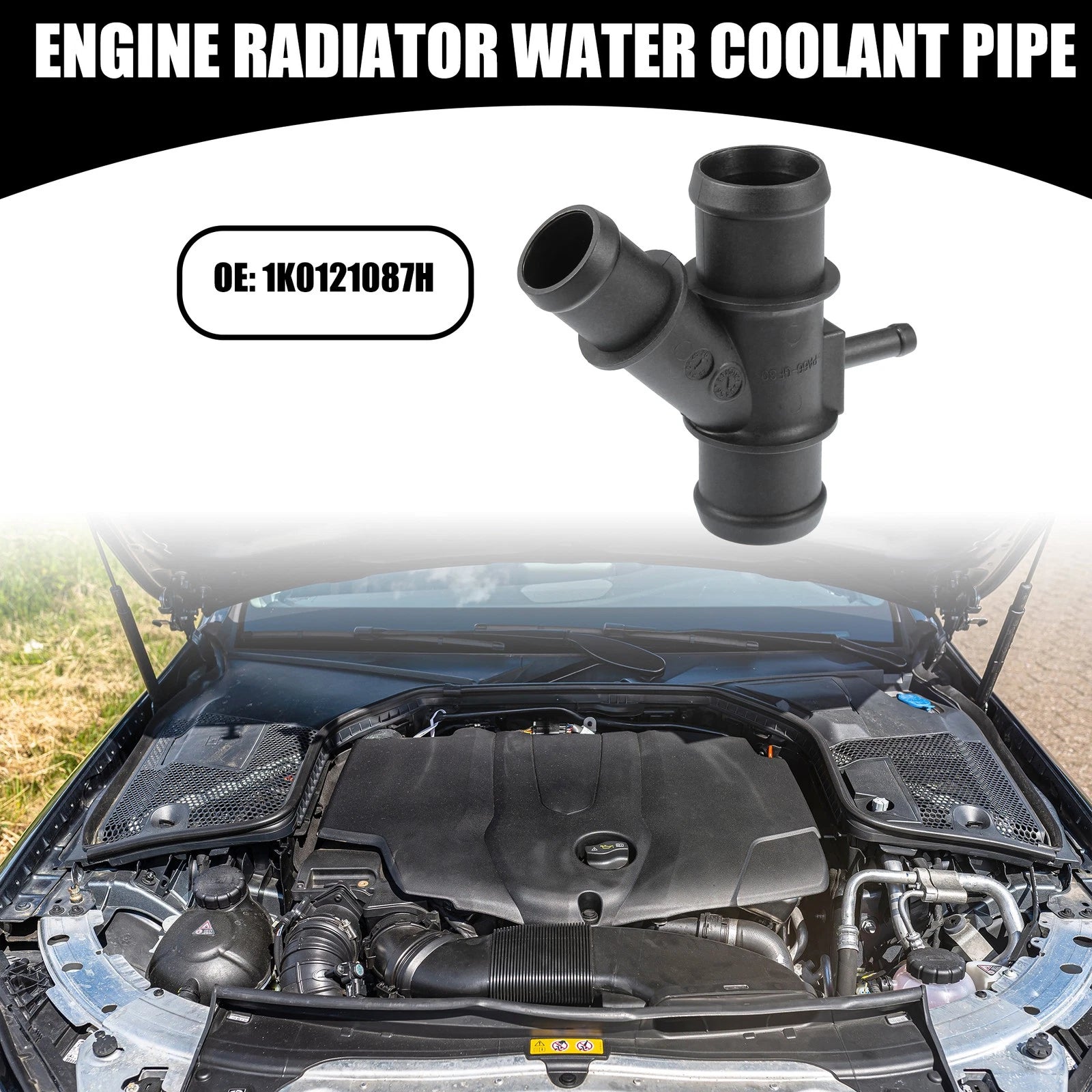 Engine Radiator Coolant Hose Connector for Volkswagen Eos 2.0L (2006–2015)