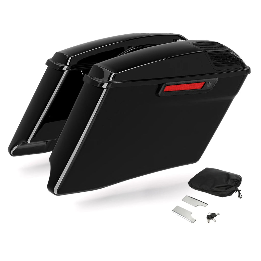 4" Extended Hard Saddlebags for Harley Touring Road King Glide (2014–Present)