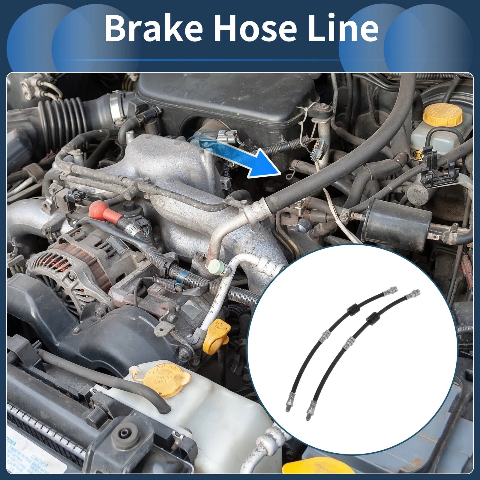 Front and Rear Brake Line Hose Replacement for Ford Escape (2008–2012)
