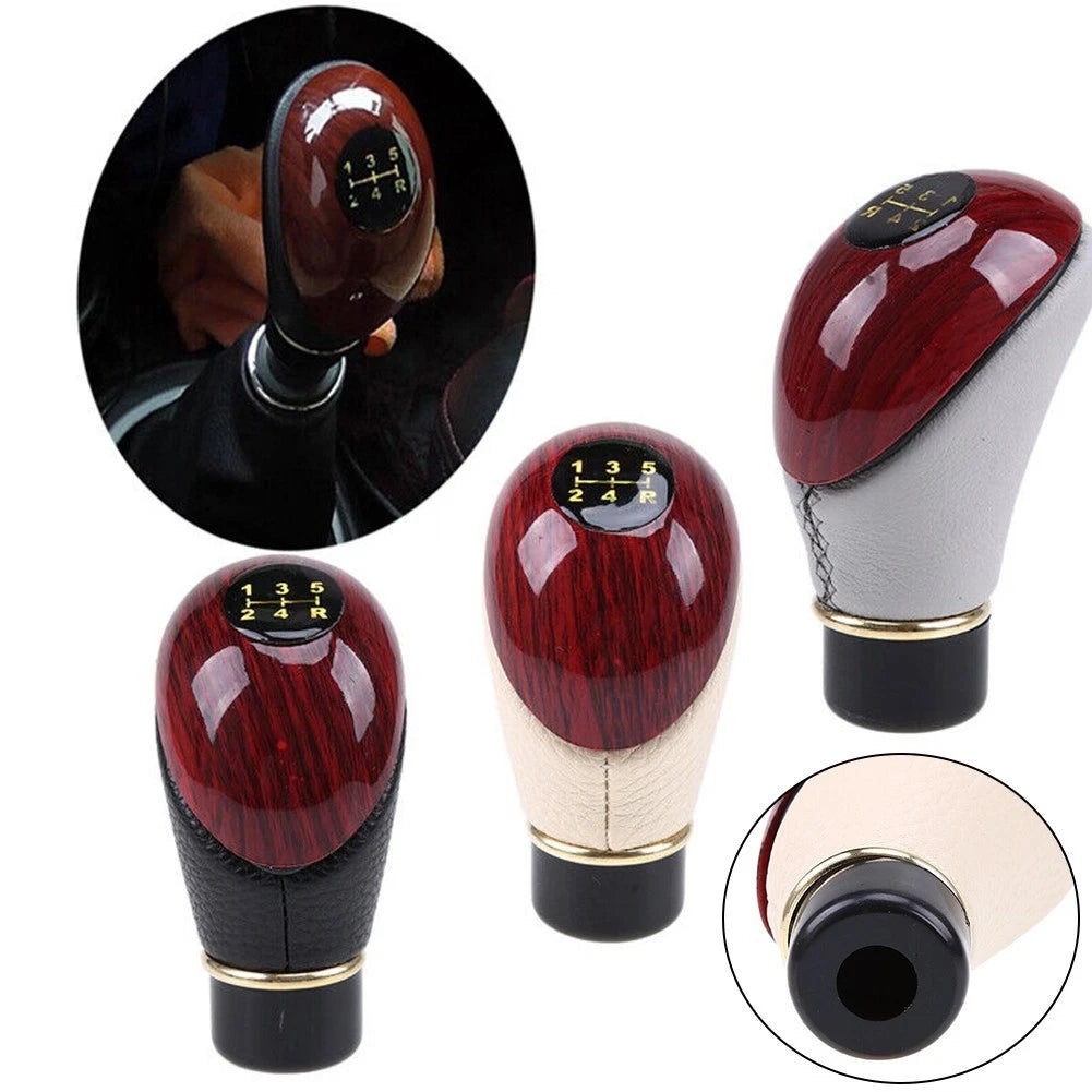 Leather Gear Shift Knob for 5-Speed Vehicles (Compatible with )