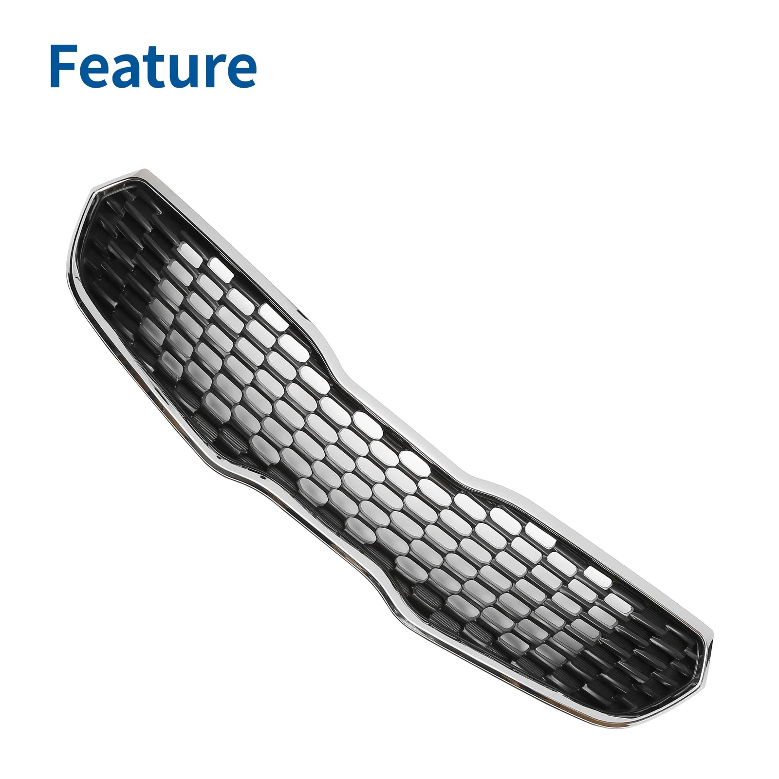 Front Upper Bumper Grille for Kia Forte (2014–2016) Black Chrome