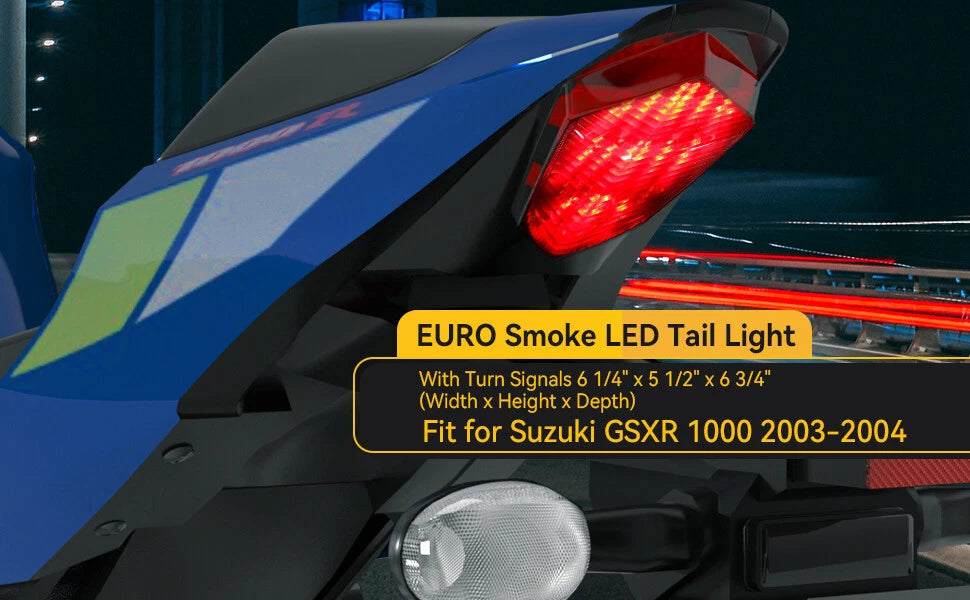 Integrated LED TailLight Turn Signals for Suzuki GSXR 1000 (2003–2004) T9