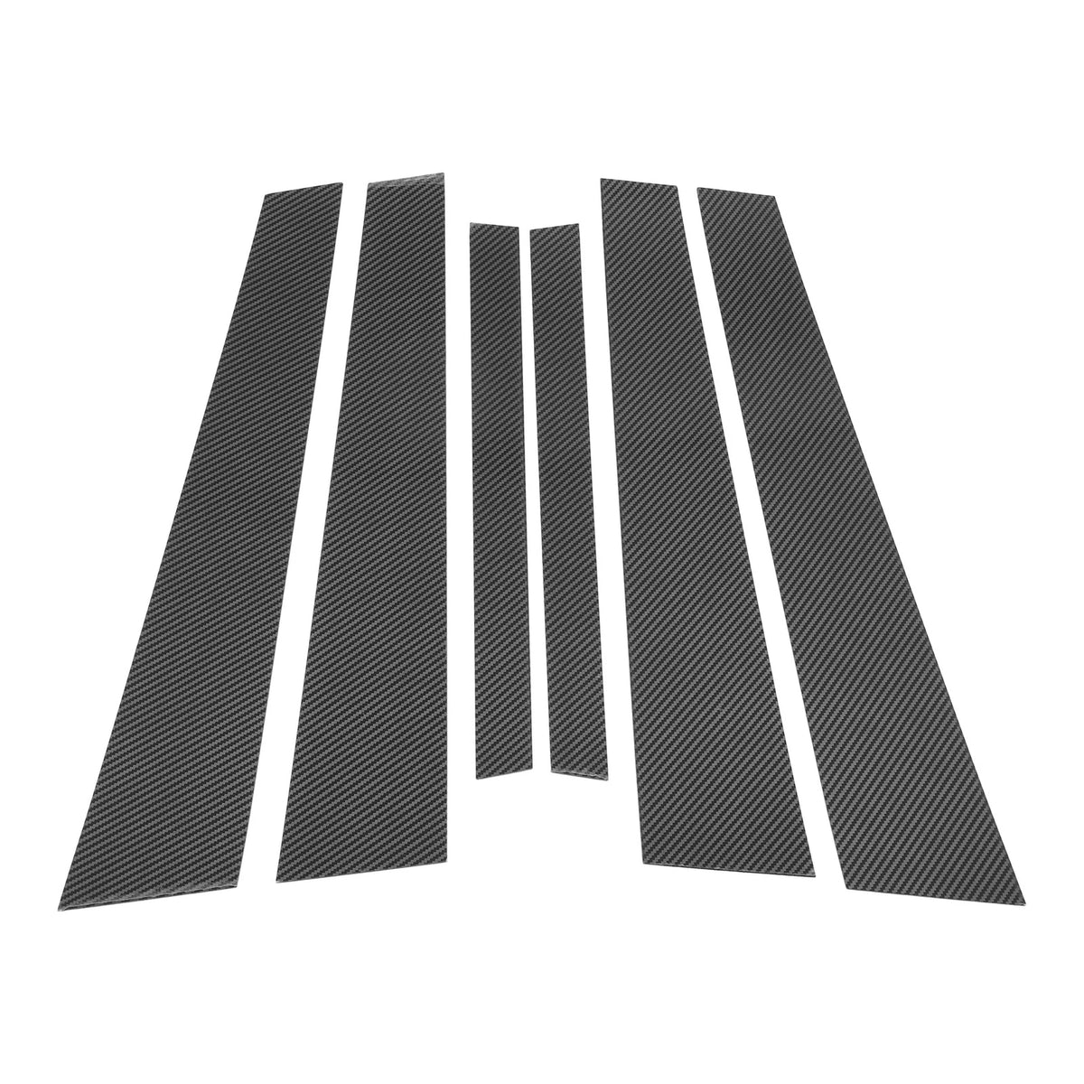 Door Pillar Window Trim Kit 6 Pcs for BMW 5-Series (2004–2010) Carbon Fiber