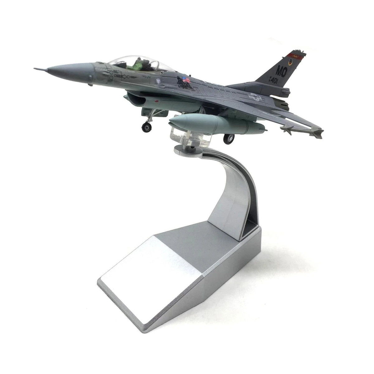 Diecast Model F-16C Fighter Aircraft for U.S. Air Force (1/100 Scale)