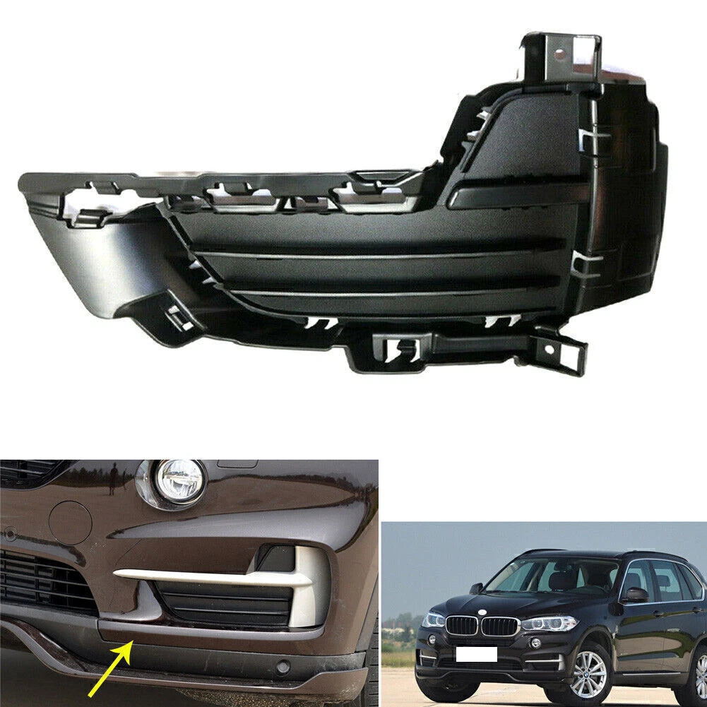 Front Bumper Lower Left Grille for BMW X5 (2014–2017) LH Textured Closed Grid