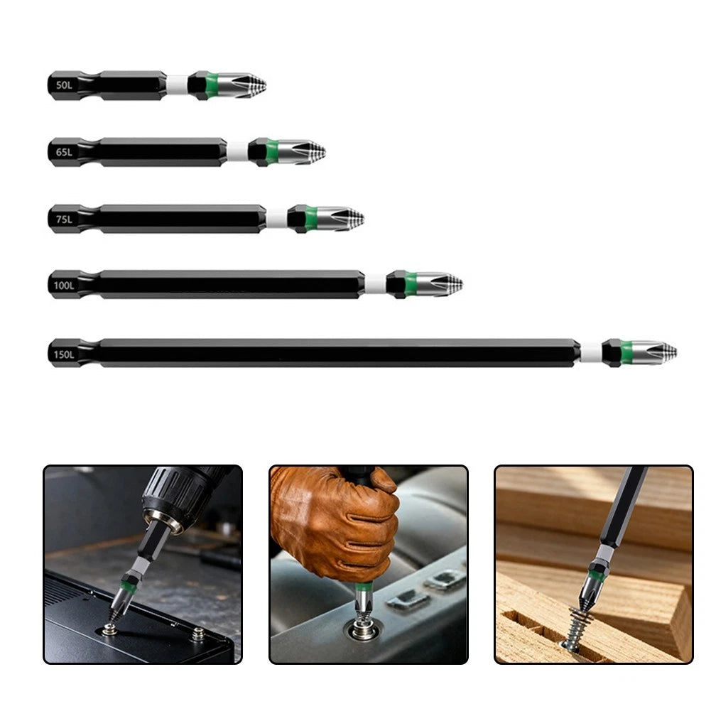 Set of 4 Industrial Strength Steel Drill Bits for Heavy Duty Tasks