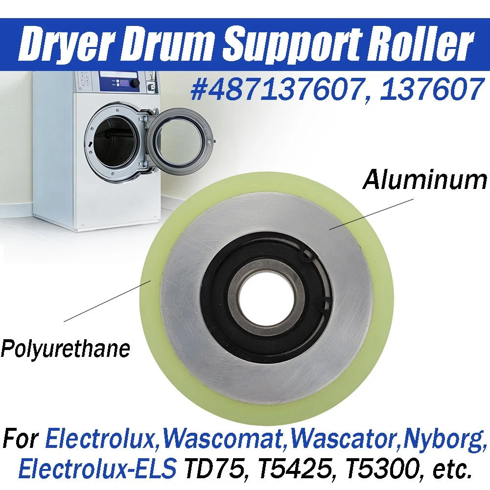 Dryer Drum Support Roller for Electrolux, Wascomat, Wascator, Nyborg (487137607)
