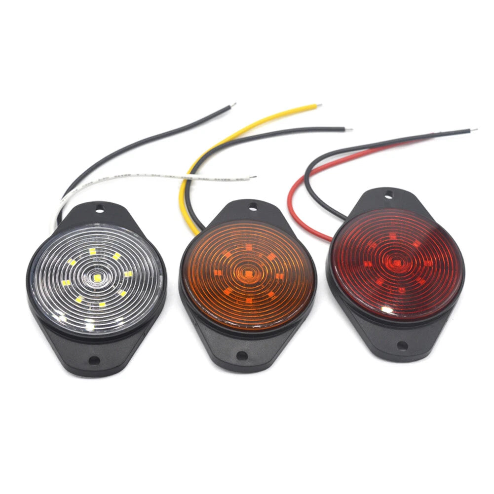 Round 9 LED Side Marker Lamp for Car Bus Truck Trailer (Fits )