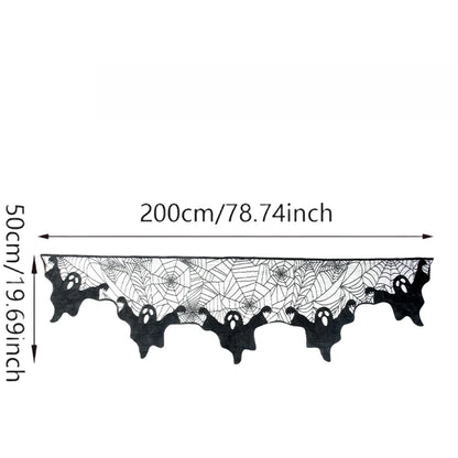 Creepy Backdrop Scarf for Halloween Fireplace Decor (Festive Holiday)