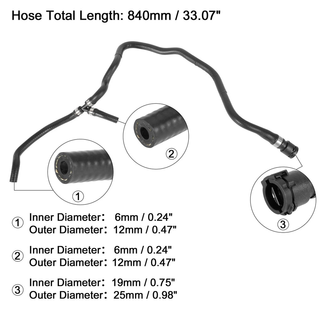 Coolant Water Hose from Expansion Tank Replacement for BMW 750i (2006–2008)