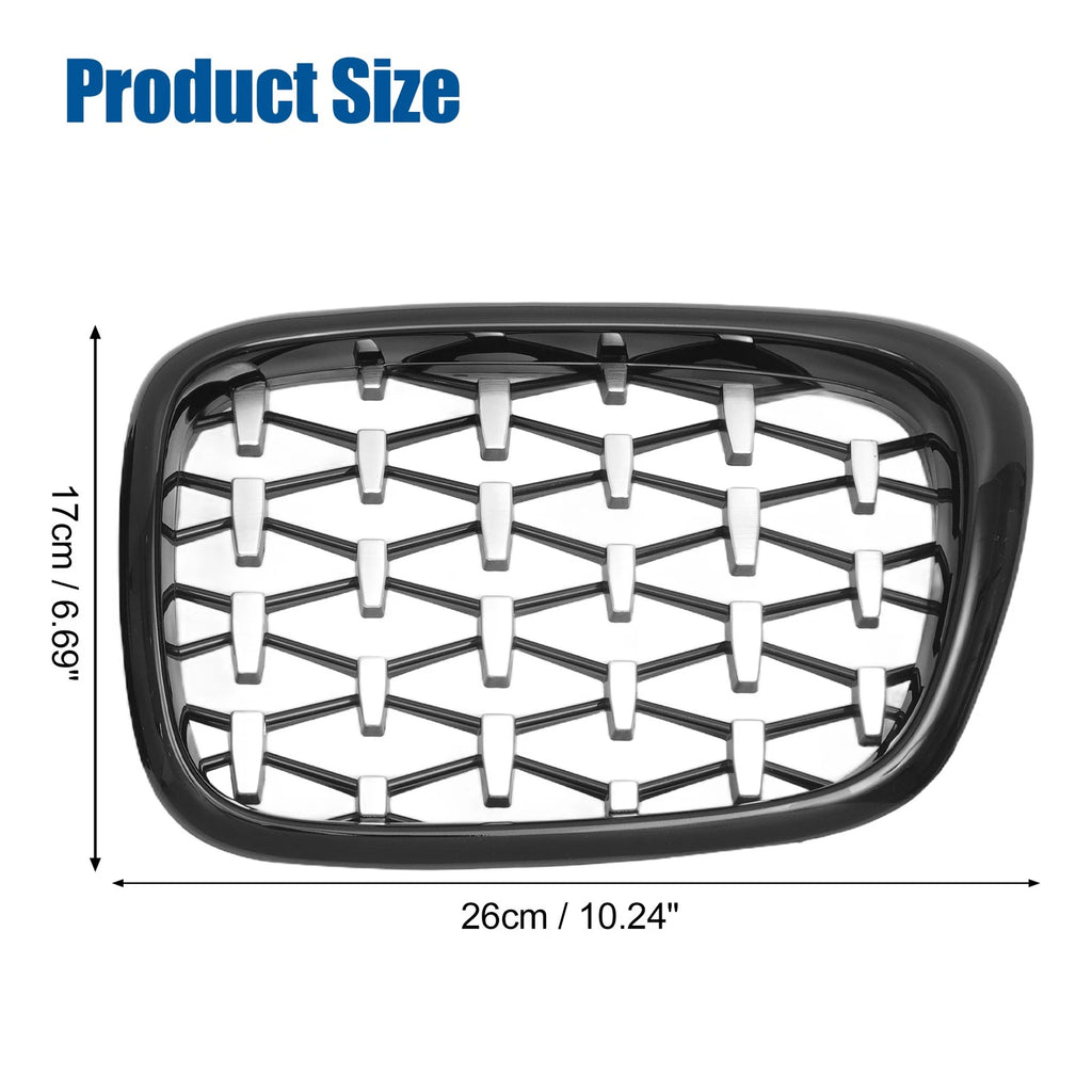 Front Hood Bumper Grille Guard Replacement for BMW 525i 530i E39 Pair (1997–2003)