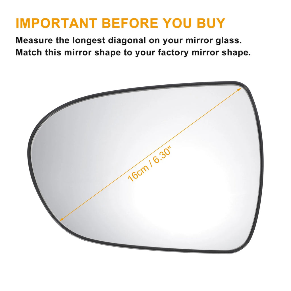 Mirror Glass Left Side Heated for Hyundai i40 (2012–2020)