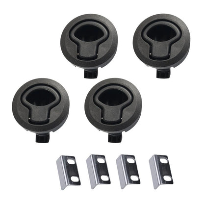 Set of 4 Non-Locking Flush Pull Slam Latch for RV Boat Deck Hatch