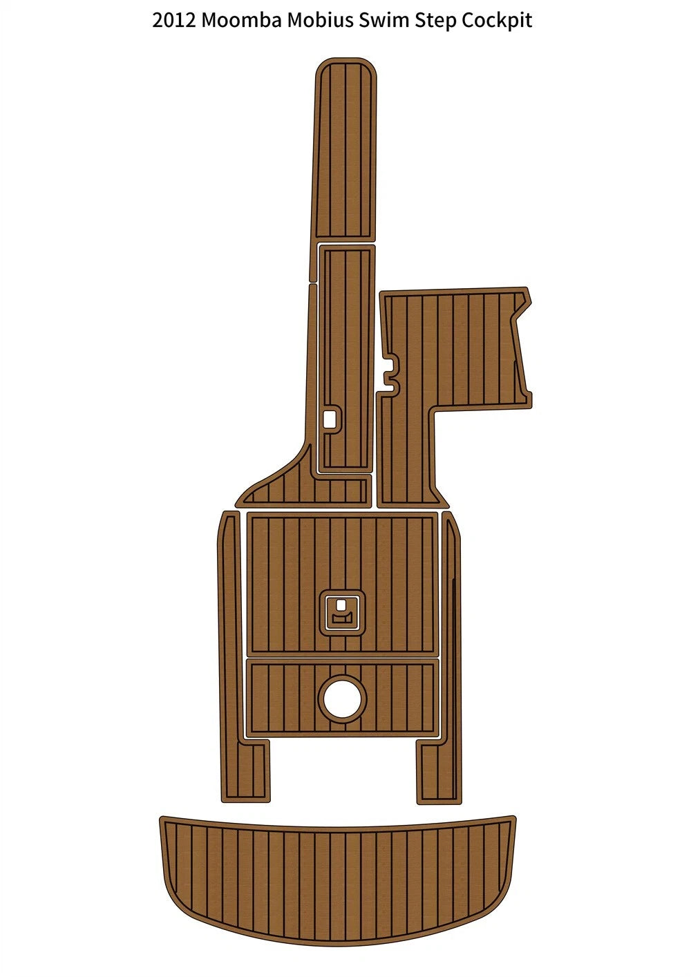 EVA Foam Faux Teak Floor Mat for Moomba Mobius (2012)