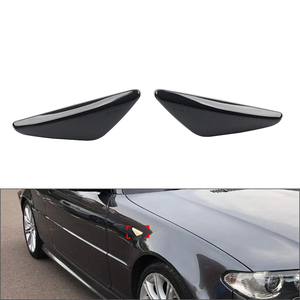 Sequential smoked side marker lights for BMW E46 Convertible (2004–2006)