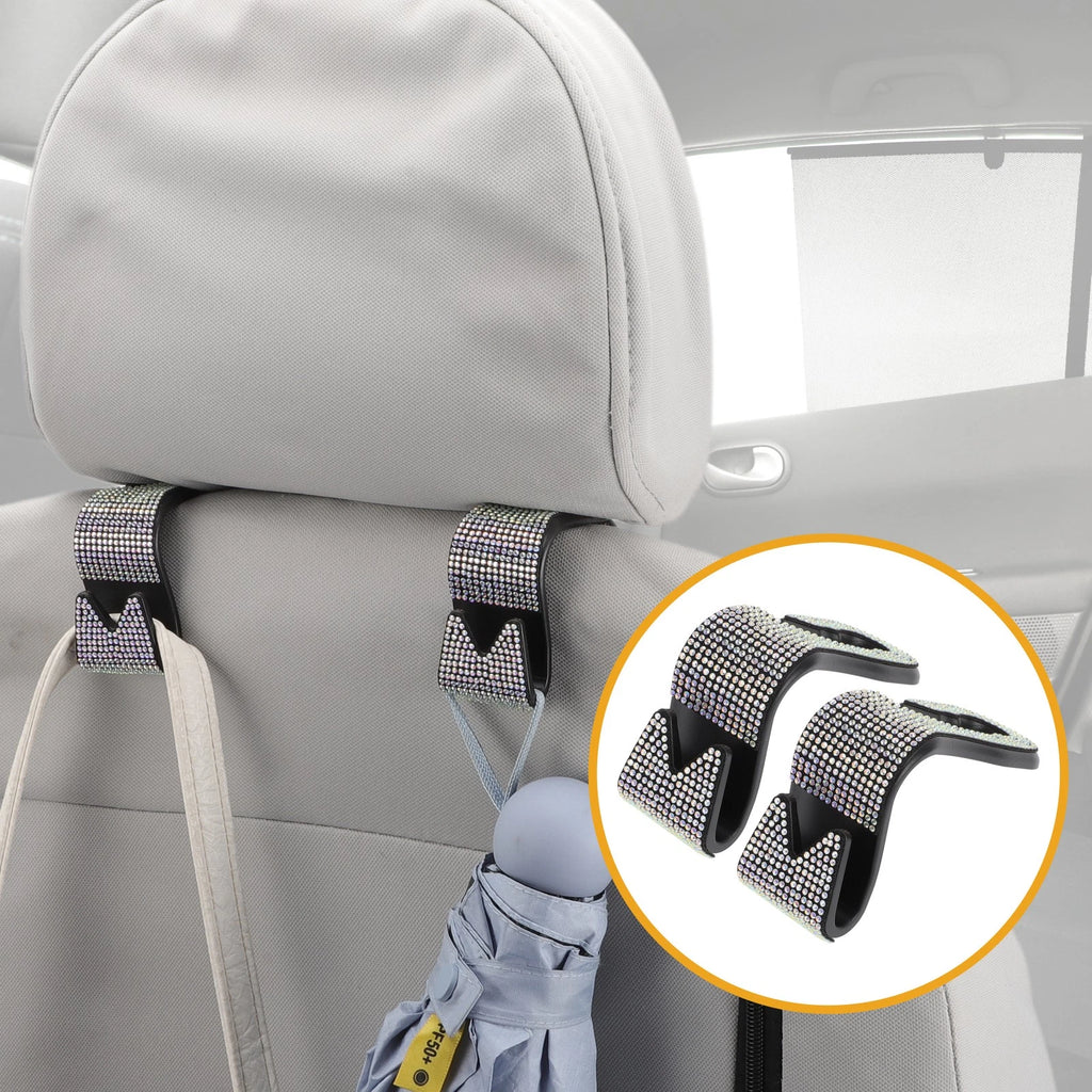 2 Pcs Universal Car Seat Headrest Hook for Hanging Purses (Multicolor)