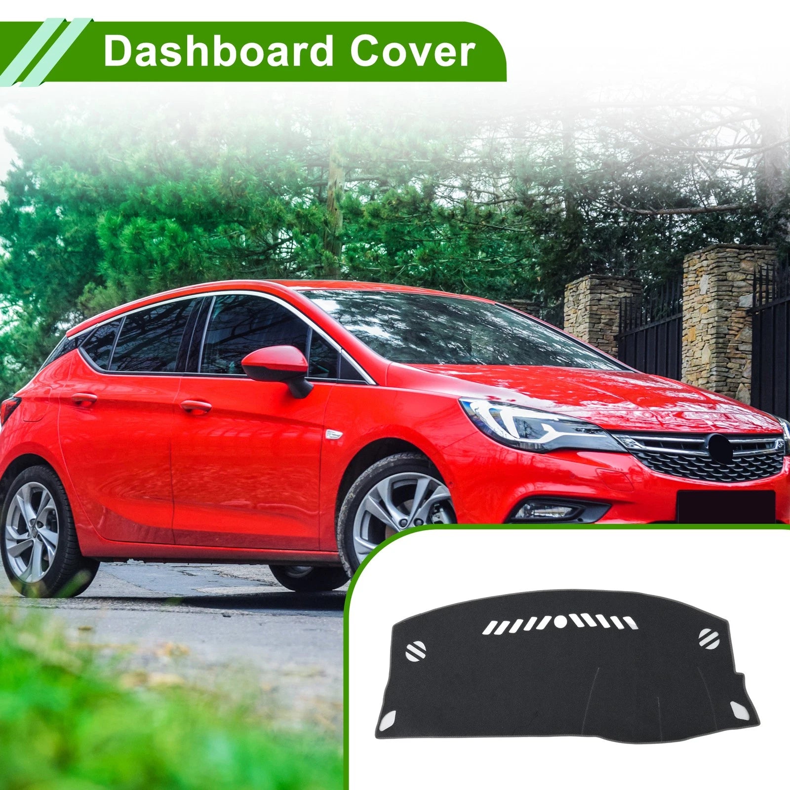 Dashboard Cover for Opel Astra K (2016–2019) Polyester Gray 1 Pc